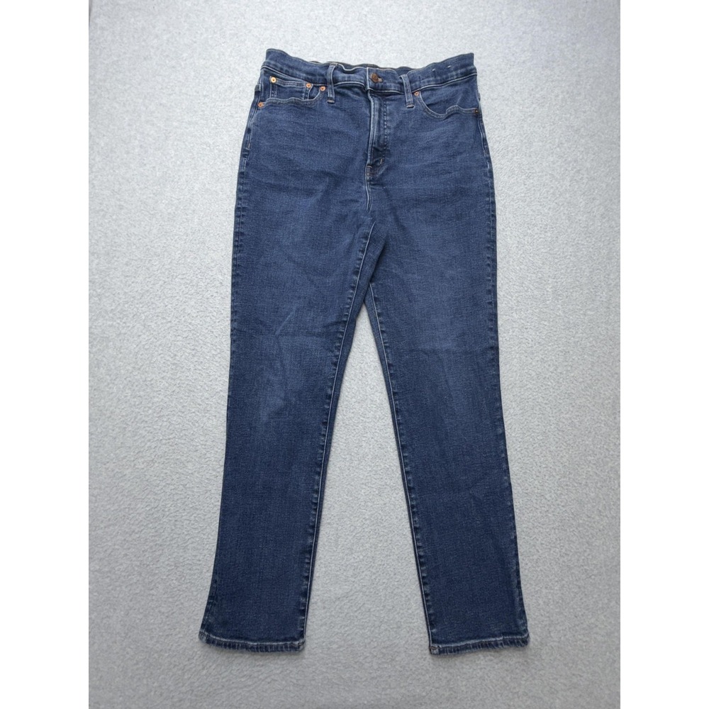 Madewell The Perfect Vintage Jean Womens 32 Blue Med Wash High Rise Straight